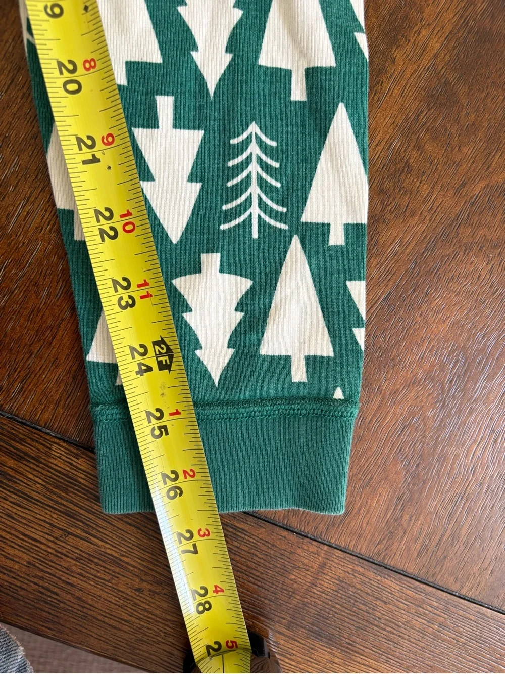 Hanna Andersson Organic Pajamas Size 160 US 14 Green Holiday Christmas Tree